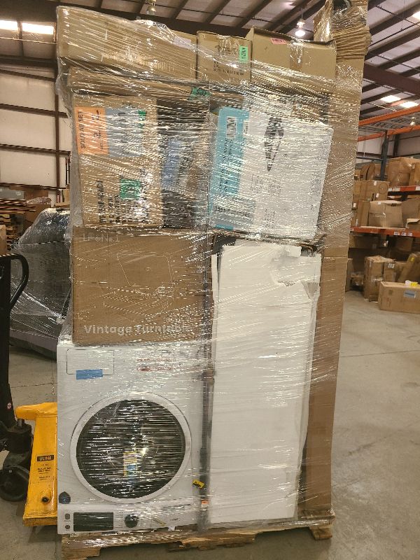 Photo 1 of As is general merchandise pallet roughly 60 items