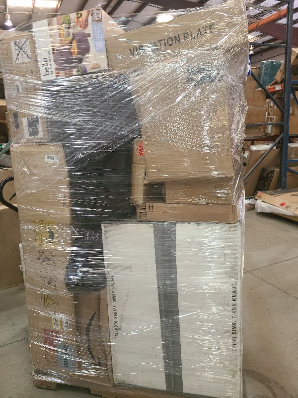 Photo 1 of As is general merchandise pallet roughly 60 items 
