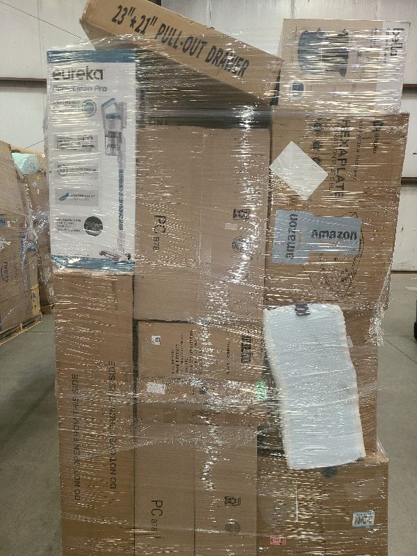 Photo 1 of As is general merchandise pallet roughly 60 items 
