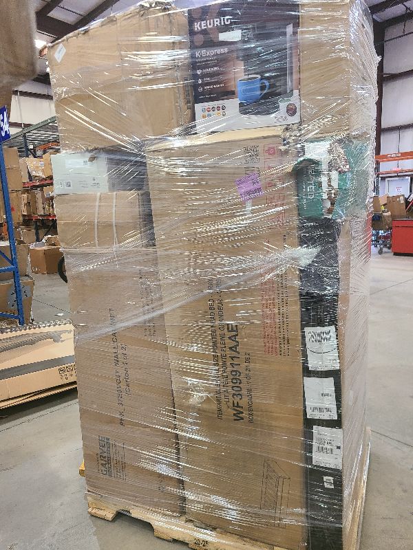 Photo 1 of As is general merchandise pallet roughly 60 items