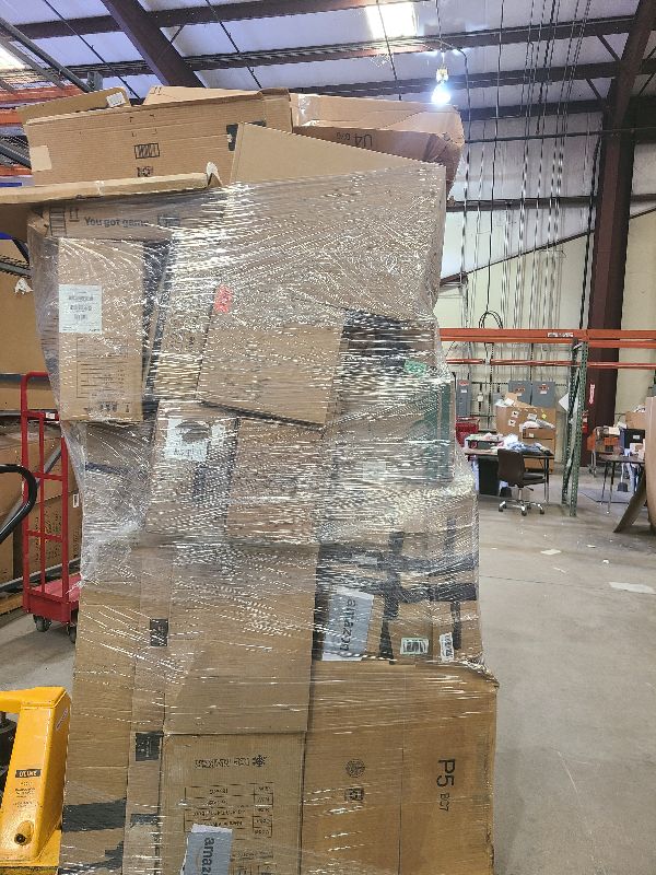 Photo 1 of As is general merchandise pallet roughly 60 items 

