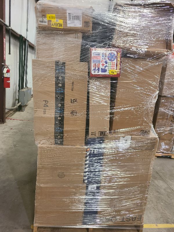 Photo 1 of As is general merchandise pallet roughly 60 items 

