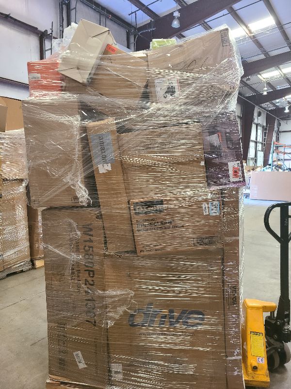 Photo 1 of As is general merchandise pallet roughly 60 items 
