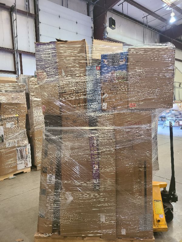 Photo 1 of As is general merchandise pallet roughly 60 items