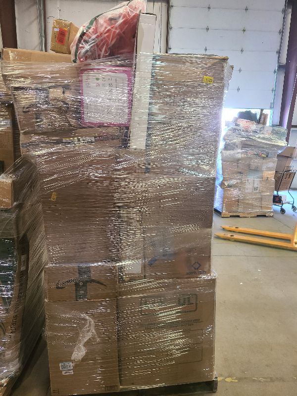 Photo 1 of As is general merchandise pallet roughly 60 items 
