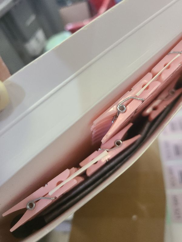 Photo 1 of 100PCS Baby Shower Clothespins Games Girl Plastic Clothes Pin with Waterproof Bag Mini Pink Pin Bulk 1.37 inch for Party Decorations, DIY Crafts