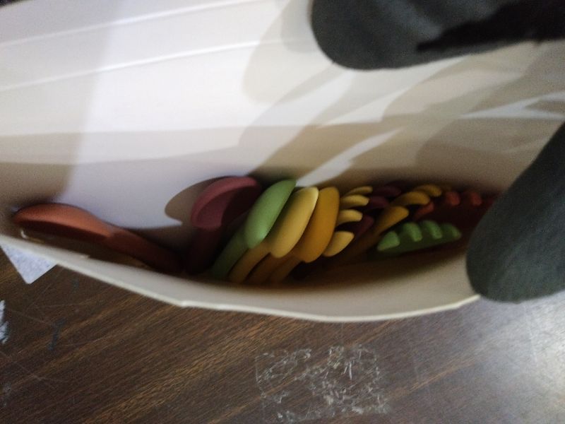 Photo 1 of 10 Pieces Baby Led Weaning Spoons and Forks Set Infant Silicone Spoon First Self Feed Baby training Utensils for Toddler First Stage Feeding Supplies for Kids Over 6 Months, 5 Pairs (Classic Colors)