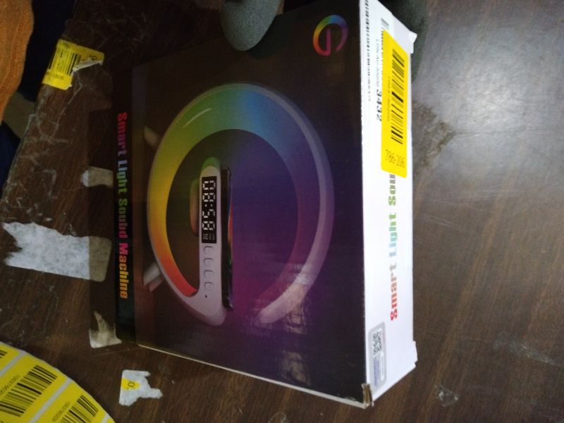 Photo 1 of 2025 New Mini LED Table Lamp, Wireless Charging Atmosphere Lamp, Bluetooth Speaker, Dimmable Night Light, Bedside Lamp, Alarm Clock for Christmas Gifts (Black)