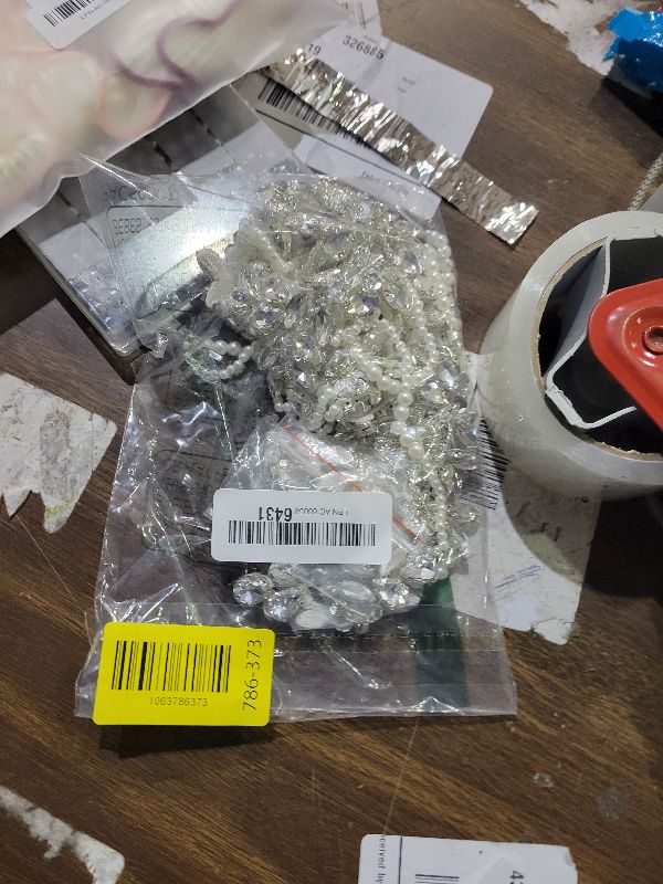 Photo 1 of 1 Pair Beaded Rhinestones Applique Embellishment for Clothes Epaulettes Shoulder Patches Sew-on Diamond Sequin Tassels Applique for Wedding Dress DIY Accessories 9.8X10.2inches (Silver)