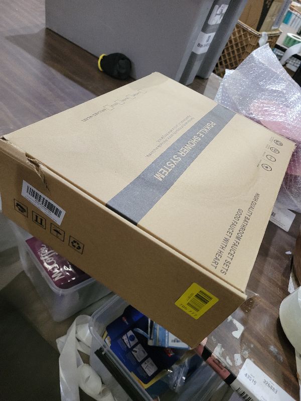 Photo 1 of 10 Inch Rainfall Shower System - Wall Mounted Complete Combo with Solid Brass Pressure Balancing Valve, High Pressure Shower Head, Handle Set & Installation Accessories Matte Black