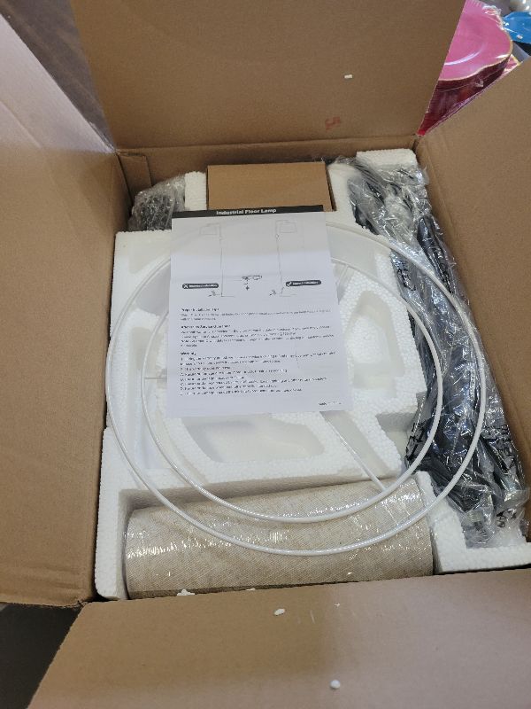 Photo 1 of ?Upgraded? Dimmable Floor Lamp, 1000 Lumens LED Edison Bulb Included, Arc Floor Lamps for Living Room Modern Standing Lamp with Linen Shade, Tall Lamp for Bedroom Office Dining Room- Black