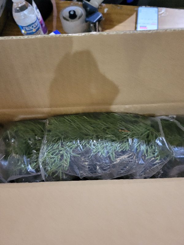 Photo 1 of 22Inch Christmas Wreath for Front Door, Real Touch Cedar Wreath, Unlit Plain Artificial Cypress Wreath for Xmas