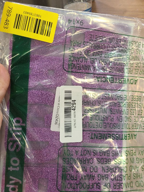 Photo 1 of 24 Sheets Gold Letter Stickers 256Pcs 2.5 Inch Large Glitter Alphabet Stickers Vinyl Self Adhesive Kit Big Font Stick on Letters Peel and Stick for Bulletin Poster Board (Purple)