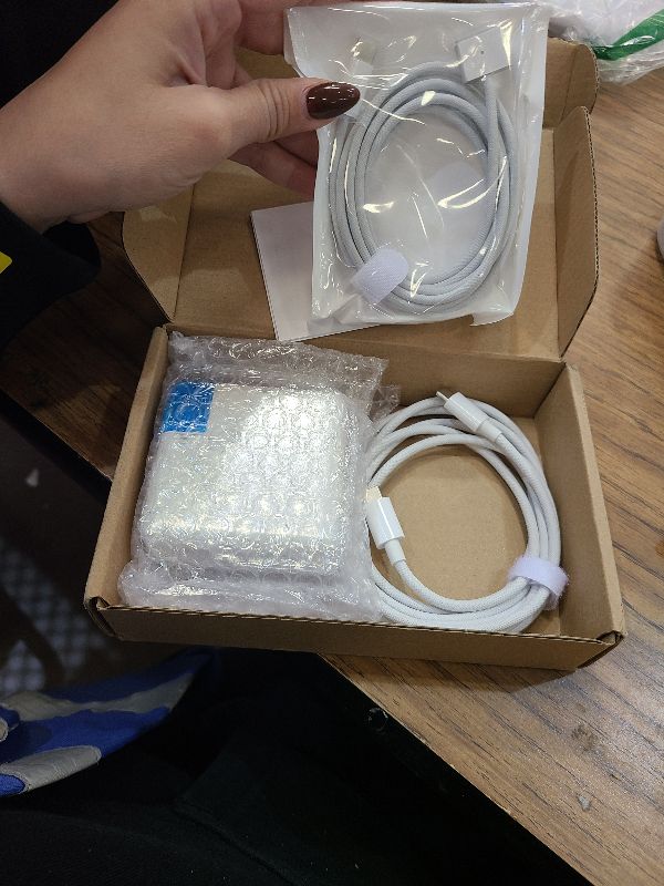 Photo 1 of 100W Charger for MacBook Pro 14 16 inch MacBook Air 13 15 inch 2025 2024 2023 2022 2021 M4 M3 M2 M1, 100W GaN Power Adapter, 6.6FT USB C to 3 Magnetic 3 Cable, 6.6FT USB C to C Cable