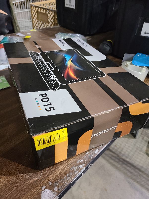 Photo 1 of 17.5” Portable DVD Player with 15.6” Large HD Screen, 6 Hours Rechargeable Battery, Dual Speakers, Region Free, Remote Control, Support Multi-Format Sync TV, USB/SD, Black