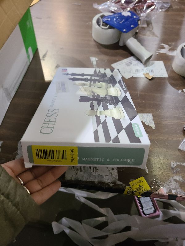 Photo 1 of 13 Inches Magnetic Travel Chess Set with Folding Chess Board for Beginner, Kids and Adults