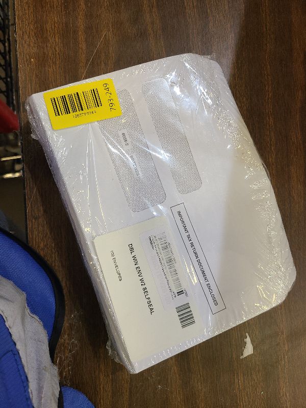 Photo 1 of 100 W2 Envelopes, Self Seal for W2 2-Up Forms, Double Window Security Envelope Designed for Printed W2 Laser Forms from QuickBooks Desktop and Other Tax Software, 5 5/8’’ x 9’’, 100 Pack