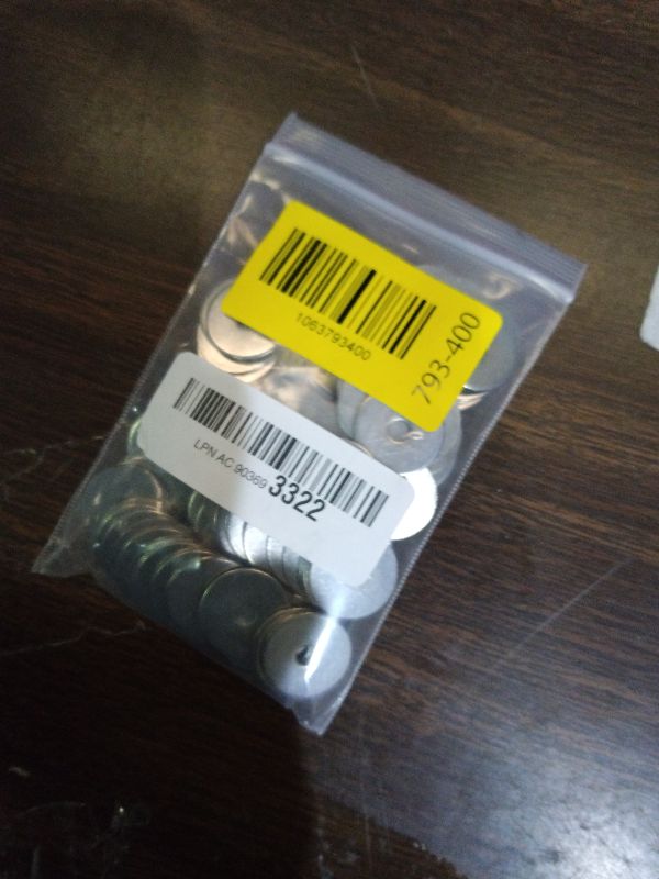 Photo 1 of 100PCS #8 x 3/4" Fender Washers, 18-8(304) Stainless Steel Flat Fender Washer, 3/16'' ID x 3/4" OD, 0.045'' Thick