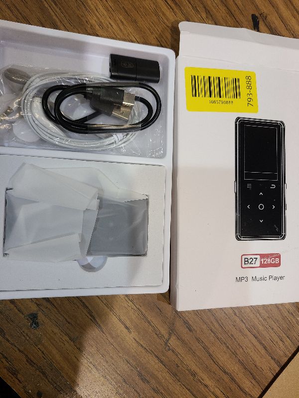Photo 1 of 128GB MP3 Player with Bluetooth 5.2, AiMoonsa Music Player with Built-in HD Speaker, FM Radio, Voice Recorder, HiFi Sound, E-Book, Earphones Included