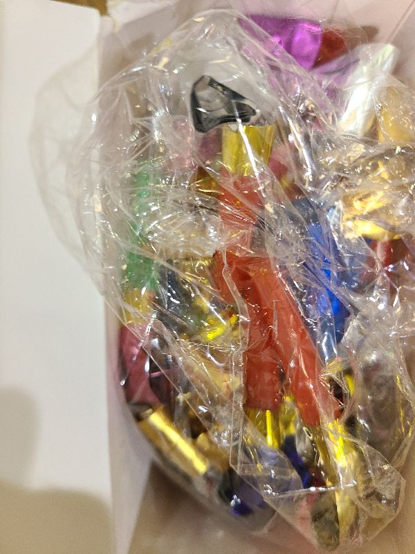 Photo 1 of 100 Pcs Party Blower, Colorful Birthday Noisemakers Funny Birthday Blow Horns Squawkers Party Whistles New Years Party Favors for Kids Adults
