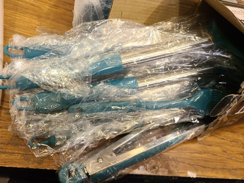 Photo 1 of 15 Pcs Silicone Cooking Utensils Kitchen Utensil Set - Umite Chef 446°F Heat Resistant Stainless Steel Handles Kitchen Gadgets Tools Set for Nonstick Cookware(Blue)