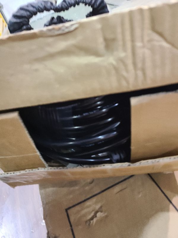 Photo 1 of 16/3 75 Ft Outdoor Extension Cord Waterproof, Weatherproof & Flame Retardant Black 3 Prong Power Cord Outside for Lawn & Garden, 10 Amps 1250 Watts 125 VAC 16AWG SJTW, ETL Listed