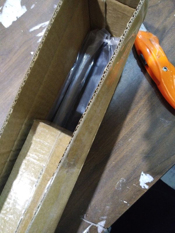 Photo 1 of 2 Pack Industrial Curtain Rods for Windows 28 to 48 Inches, Blackout Wrap Around Curtain Rod, for Indoor and Outdoor, 5/8 Inch Diameter, 33 to 45 Inches, Black