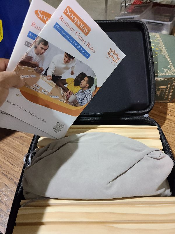 Photo 1 of 2-8 Players Games Gifts, Rummy Board Game Set, 214 Melamine Tiles, 8 Wooden Racks, Drawstring Bag, Premium Portable Case, Tile Board Games for Adults, Valentines Day Gifts for Men Women Dad Mom