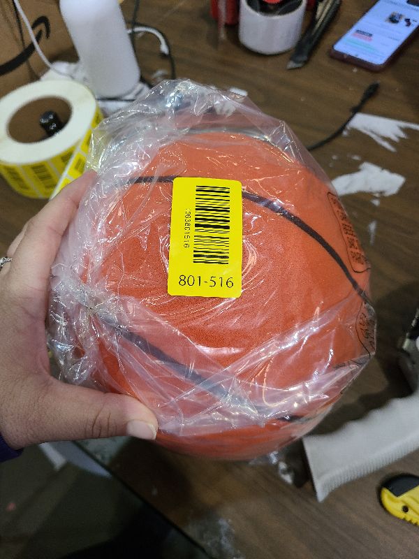 Photo 1 of 2025 Upgrade Silent Basketball Size 7 (29.5"), Grooved Airless Indoor Basketball, Highly Elastic Quiet Foam Ball,Indoor Training and Without Noise