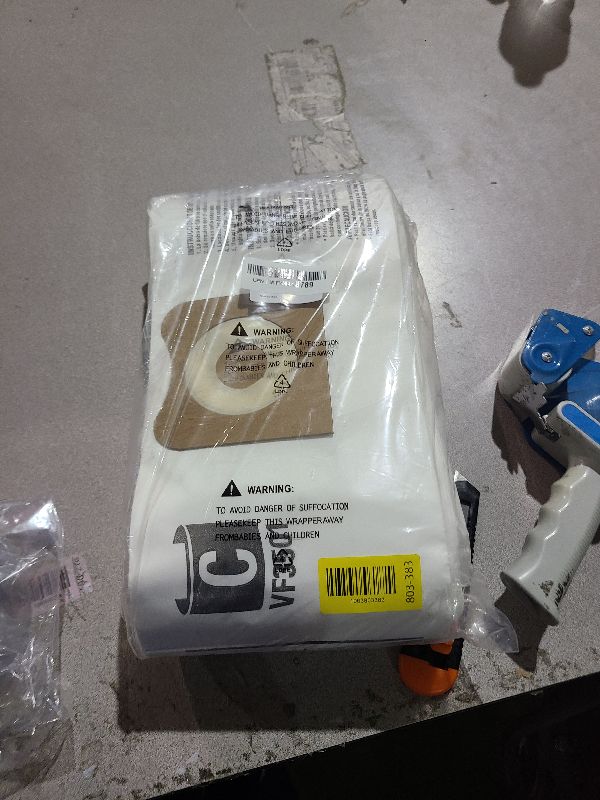 Photo 1 of 20 Pack 23738 VF3501 Vacuum Bags Compatible with Ridgid Shop Vac 3, 4, 4.5 Gallon Wet/Dry Vacuum, Rigid Size C Vac Replacement Bags, Part# 23738, WS32045F