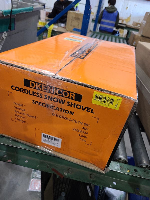 Photo 1 of 12" Cordless Electric Snow Shovel, Handles 8" Deep Snow, 21V 4.0Ah Battery & Charger, Brushless Motor, Clears 300 lbs/Min, 16 ft Throw, 8 lb Lightweight Snow Blower for Seniors & Homeowners