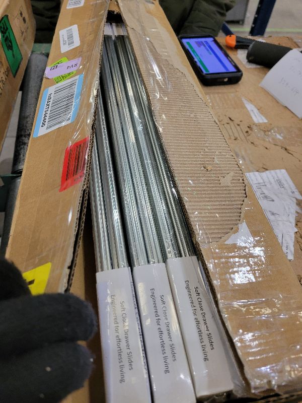 Photo 1 of 10 Pairs | Soft Close Drawer Slides 22 inch, HBL’ Heavy Duty Cabinet Drawer Slides Replacement - Ball Bearing Full Extension, 200 LB Capacity, Made of Cold-Rolled Steel, Rust-Resistant & Long-Lasting.