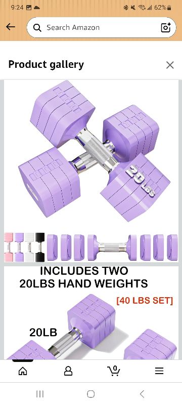 Photo 1 of 15LB 20LB 30LB 40LB 50LB Adjustable Dumbbell Set Free Weights Dumbbells Set for Women Men Hand Weights Sets Adjust Dumbbell Weight Sets for Home Gym Exercise Workout Strength Training Equipments