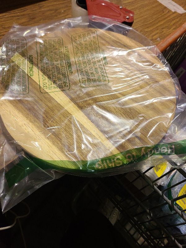 Photo 1 of 11.5 Inches Candle Holder Tray Home Decor, Round Wood Tray for Coffee Table, Small Wooden Serving Decorative Trays for Home