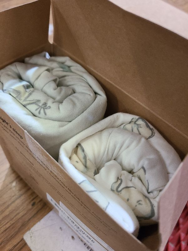 Photo 1 of 2-Pack Mini Crib Sheets Fitted - 38x26 Pack N Play Sheets for Pack and Play Mattress, Organic Cotton, Soft & Breathable Playard Bedding, Neutral Mini Toddler Bed Cover for Boys, Girls (Elly)