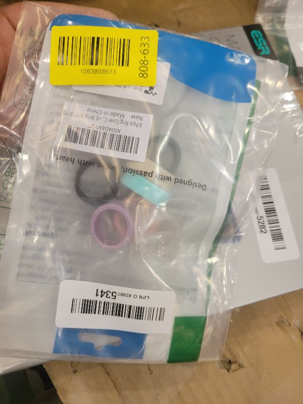 Photo 1 of 10 Pack Ring Cover Compatible with Oura Ring Gen 4/4 Ceramic, Oura Ring 3 Horizon/Heritage, Surport Charging with Cover on, Anti-Scratch Elastic Silicone Ring Protector for Men Women, M for 8/9/10/11