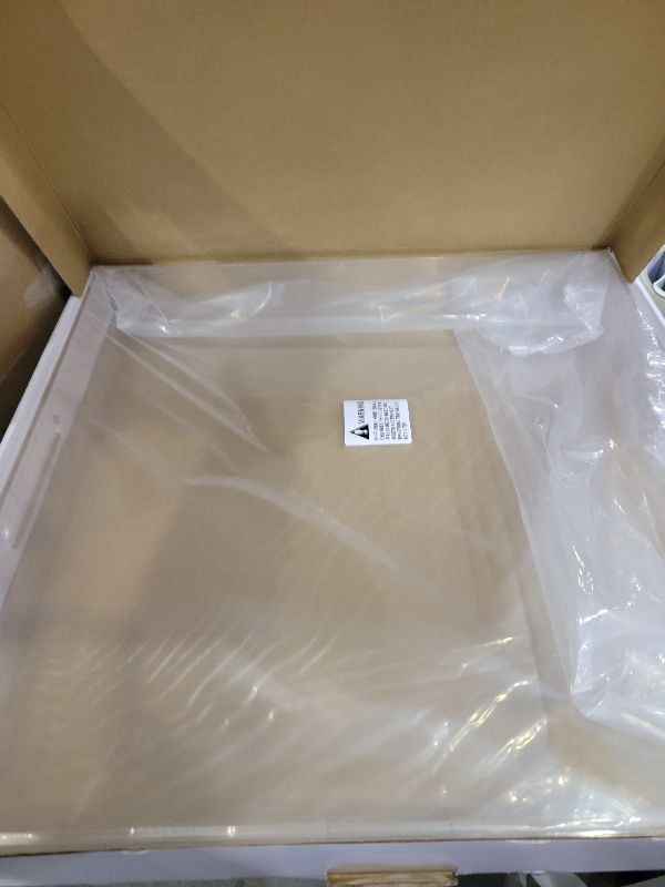 Photo 1 of 18×18 inches Oversized Clear Acrylic Ottoman Tray Extra Large Decorative Tray Spill-Proof Serving Trays with Handles King-Size Safe Edge Organizer for Coffee Table Countertop Breakfast