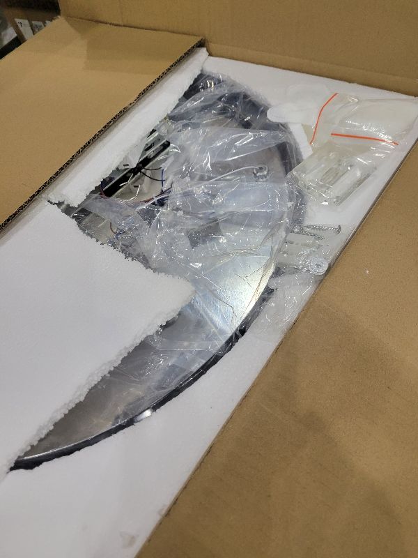 Photo 1 of 17.7" LED Crystal Chandelier Modern Crystal Ceiling Light Fixture Large Flush Mount Chandeliers Ceiling Lighting for Living Room Bedroom Kitchen (6500K Cool White)