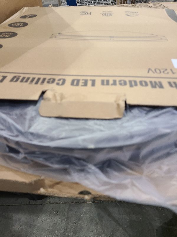 Photo 1 of 18inch LED Flush Mount Ceiling Light, 50W 5600lm Bright Dimmable LED Ceiling Light Fixture, 2700K-6500K Adjusted, Modern Kitchen Light Fixture Ceiling for Living Room Bedroom, Matte Black, 1-Pack