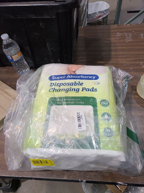 Photo 1 of 100 Pack Disposable Diaper Changing Pads for Baby Leakproof & Super Absorbency Disposable Underpads Large Toddler Pads Absorbent Fluff Protective Table Pads, Pee Pads for Babies, Kids 18" x 13"