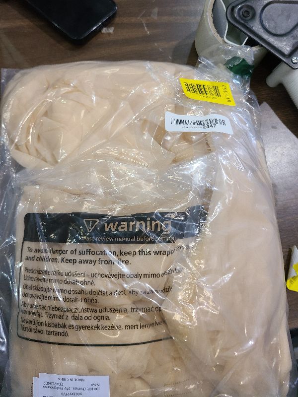 Photo 1 of 10×10ft Champagne Tulle Backdrop Curtain with Lights String for Parites, Sheer Photo Curtain Backdrop Drapes for Wedding Party Photography Backgrounds