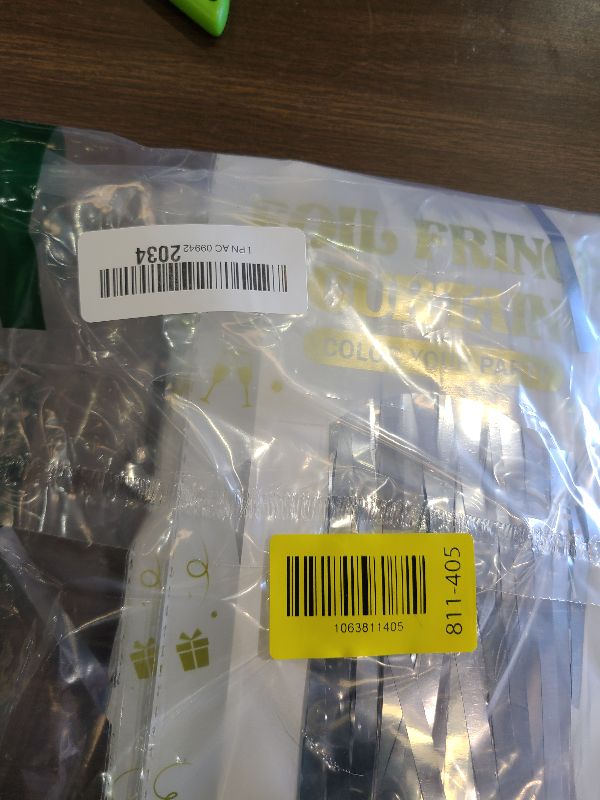 Photo 1 of 2 Pack Tinsel Backdrop, 3.28 FT x 7.05 FT Birthday Party Decorations, Silver Party Streamer Fringe Curtains Foil Backdrop, Metallic Silver Photo Props Party Supplies Party Decor