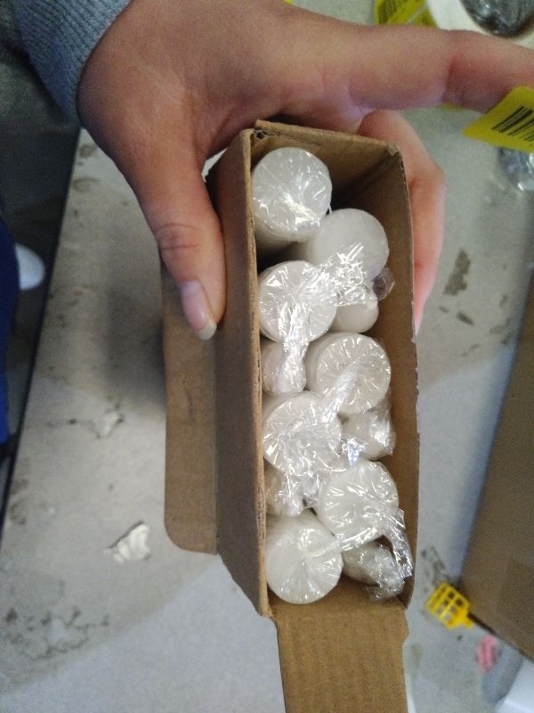 Photo 1 of 12 Pack White Taper Candles 10 inch - Taper Candles Dripless, Smokeless, Unscented - 8 Hours Long Burning - Hand Poured Tall Candlesticks - Perfect for Home Decor, Weddings, and Special Occasions