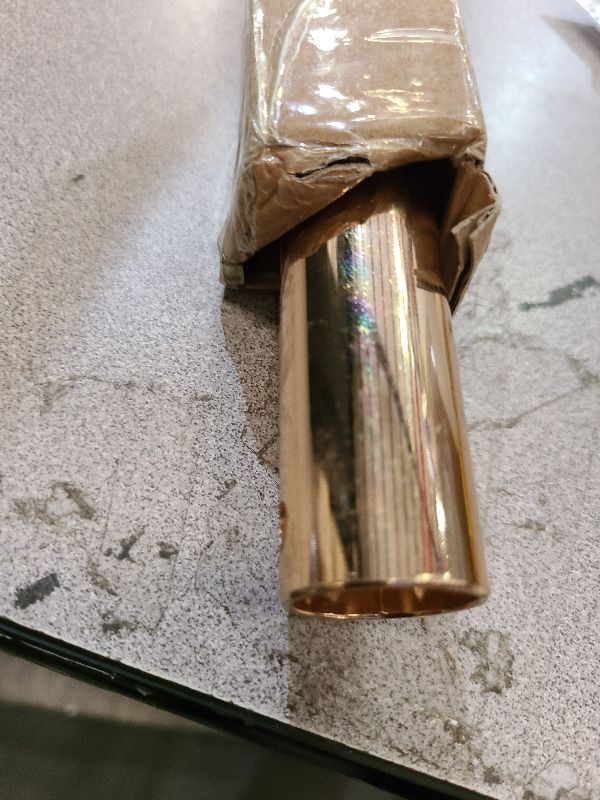 Photo 1 of 16 Inch Ceiling Fan Downrod with Extension Cord, 1 .3 Foot Gold Ceiling Fan Extension Rod, 1 Inch OD, Ceiling Downrod for Various Fans (Gold, Unthreaded)