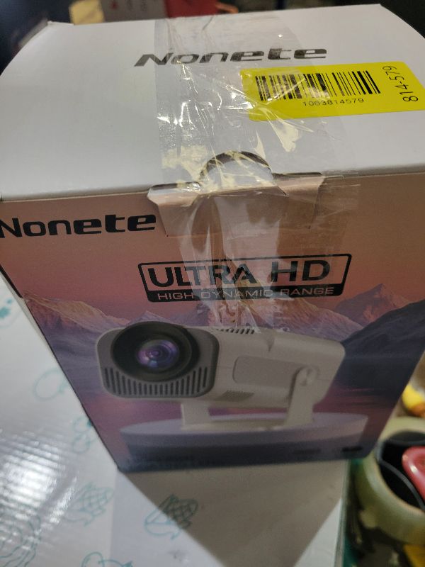 Photo 1 of [Projector 2026 Upgraded] Mini Projector Support 4K 1080P Auto Keystone 270°Rotatable with WiFi 6 and Bluetooth 5.2 Projector Portable Compatibile with HDMI/TV Stick/Memory Stick/Laptop,White