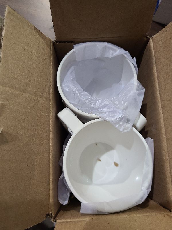 Photo 1 of 10 oz Coffee Cups Eco-Friendly, Shatter-Resistant Mug with Hanging Ears | Thickened Porcelain-Like Material | Suitable for Both Commercial and Home use| Unbreakable and Dishwasher Safe(6-pack) (White)