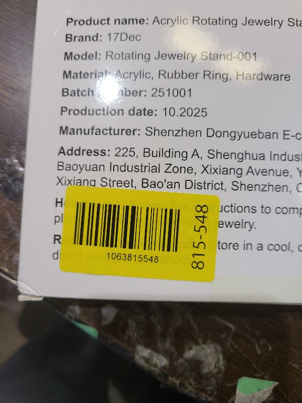 Photo 1 of 17Dec 360 Rotating Earring Holder Organizer Stand,5 Tiers Acrylic Jewelry Organizers and Storage,Stud Earring Organizers and Storage,212 Holes and 212 Grooves for Earrings Necklaces chain bracelet