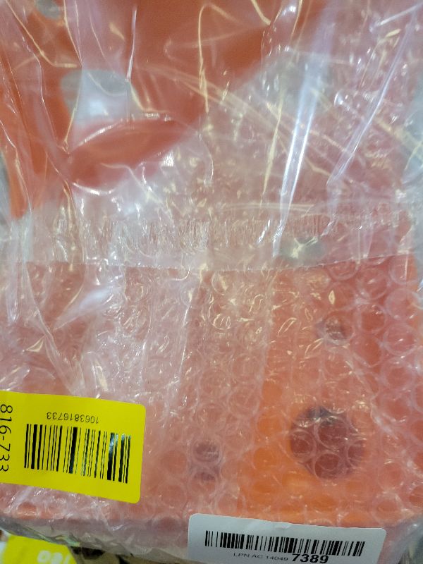 Photo 1 of 2 Pack Thick Salt Block Holder Mineral Brick Feeder Tray for Cattle Horse Goat Sheep (Small Size, Orange)