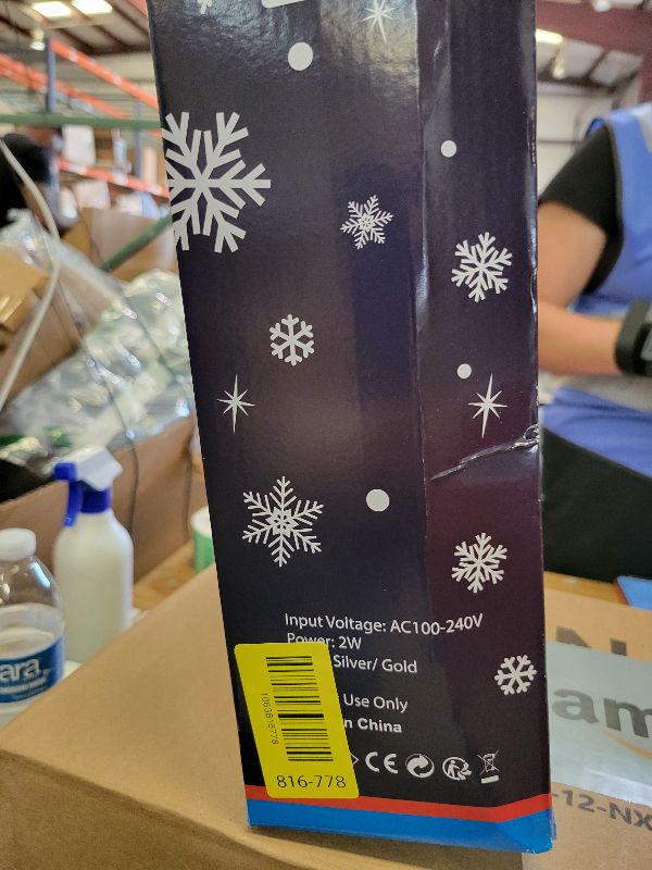 Photo 1 of 12.2 inch Gold Bethlehem Christmas Star Tree Topper Projector with RGB Rotatable Projector Lights Gold Star Projector Lights Tree Topper Plug in for Indoor Office Xmas New Year (1 Pattern,3m Cable)