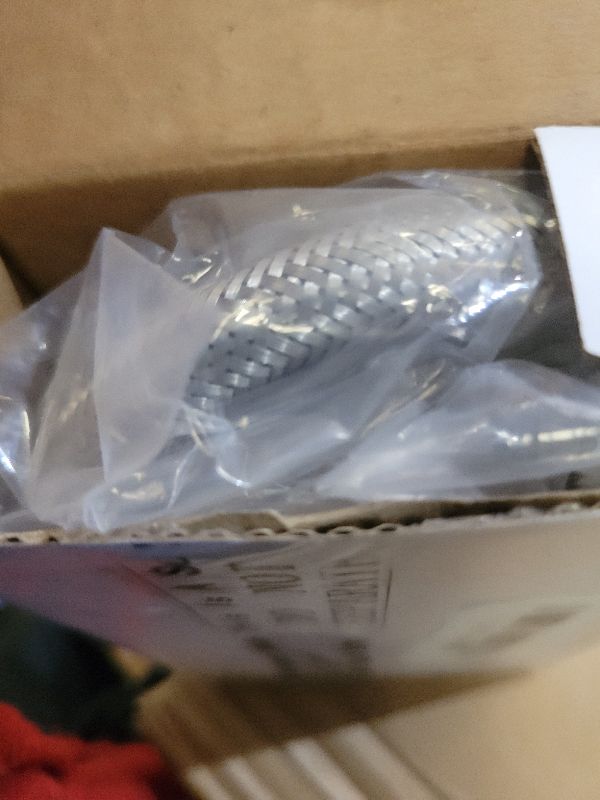 Photo 1 of 1 Pack Complete Toilet Valve Set, Includes 1/2 inch Nom Inlet x 3/8 Inch OD Compression Outlet Angle Shut Off, Stainless Steel Toilet Water Supply Line, Escutcheon Plate, Sealing Tape (16" Hose)